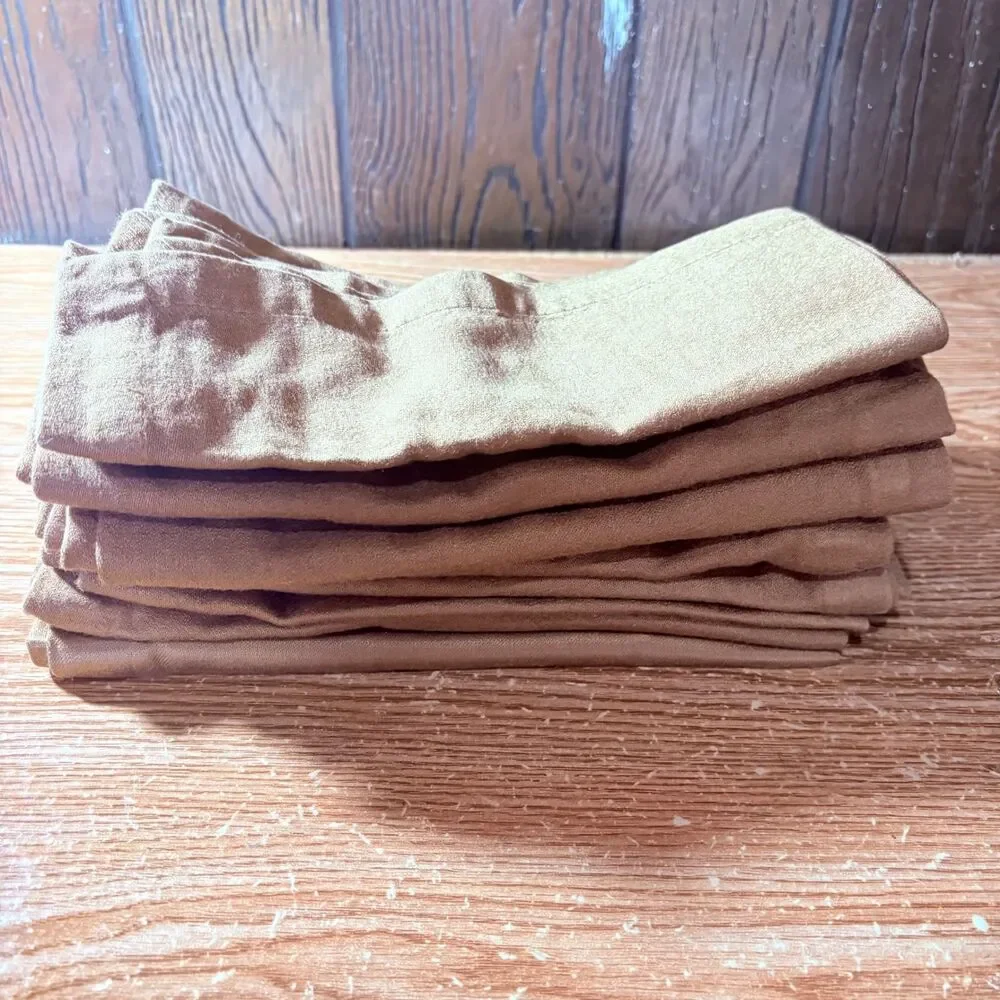 Dark Brown Cloth Napkins Lot Of 8 20